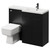 Napoli 390 Combination Matt Black 1100mm Vanity Unit Toilet Suite with Right Hand L Shaped 1 Tap Hole Basin and 2 Doors with Gunmetal Grey Handles Right Hand View