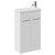Napoli Gloss White 500mm Slimline Floor Standing 2 Door Vanity Unit with Basin and Chrome Handles Left Hand View