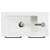 Napoli Gloss Grey 500mm Slimline Floor Standing 2 Door Vanity Unit with Basin and Chrome Handles View from Top