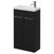 Napoli Nero Oak 500mm Slimline Floor Standing 2 Door Vanity Unit with Basin and Chrome Handles Right Hand View