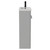 Napoli Gloss Grey Pearl 500mm Slimline Floor Standing 2 Door Vanity Unit with Basin and Matt Black Handles View from Side