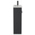 Napoli Gloss Grey 500mm Slimline Floor Standing 2 Door Vanity Unit with Basin and Matt Black Handles View from Side
