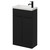 Napoli Nero Oak 500mm Slimline Floor Standing 2 Door Vanity Unit with Basin and Matt Black Handles Right Hand View