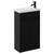 Napoli Nero Oak 500mm Slimline Floor Standing 2 Door Vanity Unit with Basin and Matt Black Handles Left Hand View