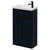 Napoli Deep Blue 500mm Slimline Floor Standing 2 Door Vanity Unit with Basin and Matt Black Handles Right Hand View