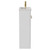 Napoli Gloss White 500mm Slimline Floor Standing 2 Door Vanity Unit with Basin and Brushed Brass Handles View from Side