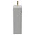 Napoli Gloss Grey Pearl 500mm Slimline Floor Standing 2 Door Vanity Unit with Basin and Brushed Brass Handles View from Side