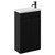 Napoli Nero Oak 500mm Slimline Floor Standing 2 Door Vanity Unit with Basin and Gunmetal Grey Handles Left Hand View
