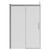 Series 10 Chrome Inline 1400mm x 760mm Hinged Door Shower Enclosure View from Front
