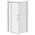 Series 10 Chrome Inline 1000mm x 800mm Hinged Door Shower Enclosure Right Hand View