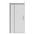 Series 10 Chrome Inline 1000mm x 800mm Hinged Door Shower Enclosure View from Front