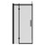 Series 10 Colore Matt Black Inline 1000mm x 700mm Hinged Door Shower Enclosure View from Front