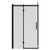 Series 10 Colore Matt Black Inline 1200mm x 700mm Hinged Door Shower Enclosure View from Front