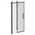 Series 10 Colore Matt Black Inline 1200mm x 700mm Hinged Door Shower Enclosure Left Hand View