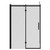 Series 10 Colore Matt Black Inline 1400mm x 800mm Hinged Door Shower Enclosure View from Front