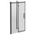 Series 10 Colore Matt Black Inline 1400mm x 800mm Hinged Door Shower Enclosure Left Hand View