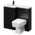 Napoli Combination Matt Black 1000mm Vanity Unit Toilet Suite with Left Hand L Shaped 1 Tap Hole Basin and 2 Drawers with Matt Black Handles Right Hand View
