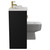 Napoli Combination Matt Black 1000mm Vanity Unit Toilet Suite with Left Hand L Shaped 1 Tap Hole Basin and 2 Drawers with Brushed Brass Handles View from Side