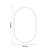 Bamford Chrome Aluminium Framed 500mm x 800mm Mirror Dimensions Front thumbnail