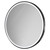 Ozark Colore Gunmetal Grey 600mm Round Illuminated Dimmable LED Mirror with Demister and Touch Sensor Right Hand View
