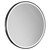 Ozark Colore Gunmetal Grey 600mm Round Illuminated Dimmable LED Mirror with Demister and Touch Sensor Left Hand View