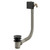 Colore Square Gunmetal Grey Free Flow Bath Filler with Push Waste and Overflow Right Hand View