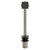 Colore Square Gunmetal Grey Free Flow Bath Filler with Push Waste and Overflow View from Front