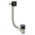 Colore Square Gunmetal Grey Free Flow Bath Filler with Push Waste and Overflow Left Hand View