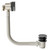 Colore Square Gunmetal Grey Free Flow Bath Filler with Push Waste and Overflow View from Side