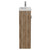 Napoli Tobacco Oak 500mm Slimline Floor Standing Vanity Unit with 1 Tap Hole Basin and 2 Doors with Polished Chrome Handles Side View