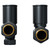 Dias Anthracite Round Dual Fuel Radiator Valves Front Hand View