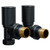 Dias Anthracite Round Dual Fuel Radiator Valves Left Hand View