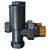 Dias Anthracite Round Dual Fuel Radiator Valves Side View