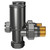 Dias Colore Gunmetal Grey Round Dual Fuel Radiator Valves Side View
