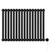 Sinclair Colore Matt Black 600mm x 795mm Horizontal Digital Thermostatic Single Panel Electric Radiator Front View