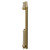 Sinclair Colore Brushed Brass 600mm x 795mm Horizontal Digital Thermostatic Single Panel Electric Radiator Side on View