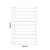 Amaldi White 800mm x 500mm Straight Heated Towel Rail Dimensions thumbnail