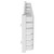 Empire White 340mm x 1200mm Horizontal Double Panel Radiator Side on View