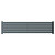 Empire Anthracite 288mm x 1200mm Horizontal Double Panel Radiator Front View
