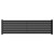 Empire Colore Matt Black 340mm x 1200mm Horizontal Double Panel Radiator Front View