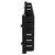 Empire Colore Matt Black 340mm x 1200mm Horizontal Double Panel Radiator Side on View