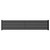 Empire Colore Matt Black 340mm x 1600mm Horizontal Double Panel Radiator Front View