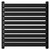 Empire Colore Matt Black 600mm x 600mm Vertical Double Panel Radiator Front View