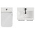 Alessio Tobacco Oak 500mm Vanity Unit and Toilet Suite including Open Back Toilet and Floor Standing Vanity Unit with 2 Doors and Gunmetal Grey Handles View from Top