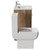Alessio Tobacco Oak 600mm Vanity Unit and Toilet Suite including Open Back Toilet and Floor Standing Vanity Unit with 2 Doors and Chrome Handles Side View