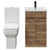 Alessio Tobacco Oak 500mm Vanity Unit and Toilet Suite including Comfort Height Toilet and Floor Standing Vanity Unit with 2 Doors and Matt Black Handles View from Front Alessio Tobacco Oak 500mm Vanity Unit and Toilet Suite including Comfort Height Toilet and Floor Standing Vanity Unit with 2 Doors and Matt Black Handles View from Front