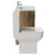 Alessio Tobacco Oak 600mm Vanity Unit and Toilet Suite including Comfort Height Toilet and Floor Standing Vanity Unit with 2 Doors and Chrome Handles Side View