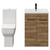 Alessio Tobacco Oak 600mm Vanity Unit and Toilet Suite including Comfort Height Toilet and Floor Standing Vanity Unit with 2 Doors and Matt Black Handles View from Front Alessio Tobacco Oak 600mm Vanity Unit and Toilet Suite including Comfort Height Toilet and Floor Standing Vanity Unit with 2 Doors and Matt Black Handles View from Front