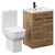 Alessio Tobacco Oak 600mm Vanity Unit and Toilet Suite including Comfort Height Toilet and Floor Standing Vanity Unit with 2 Doors and Matt Black Handles Left Hand View Alessio Tobacco Oak 600mm Vanity Unit and Toilet Suite including Comfort Height Toilet and Floor Standing Vanity Unit with 2 Doors and Matt Black Handles Left Hand View