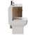Alessio Tobacco Oak 600mm Vanity Unit and Toilet Suite including Comfort Height Toilet and Floor Standing Vanity Unit with 2 Doors and Matt Black Handles Side View Alessio Tobacco Oak 600mm Vanity Unit and Toilet Suite including Comfort Height Toilet and Floor Standing Vanity Unit with 2 Doors and Matt Black Handles Side View